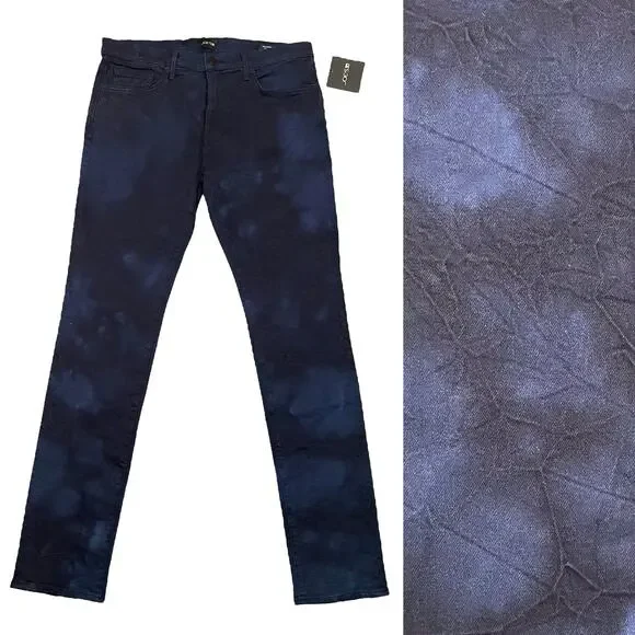 NEW Joe's Jeans Asher Slim Fit Jeans Navy Blue Marble Tie Dye Pattern Size 32