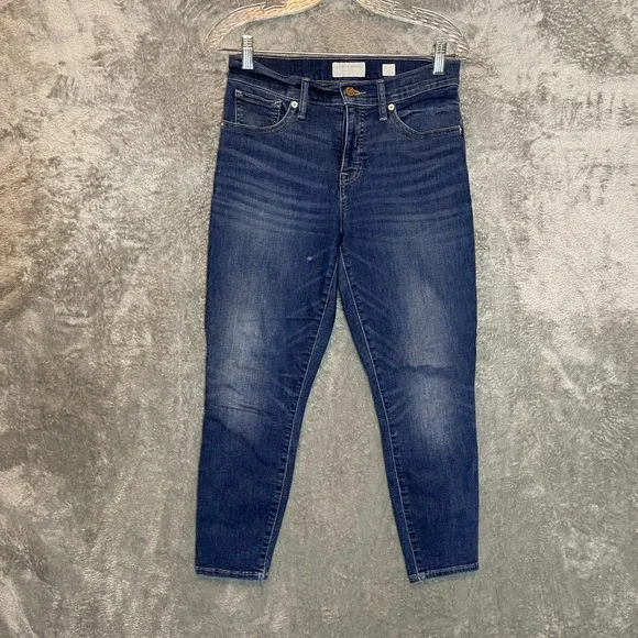 Lucky Brand Women Size 8 Mid Rise Ava Crop Dark Wash Stretch Denim Jeans