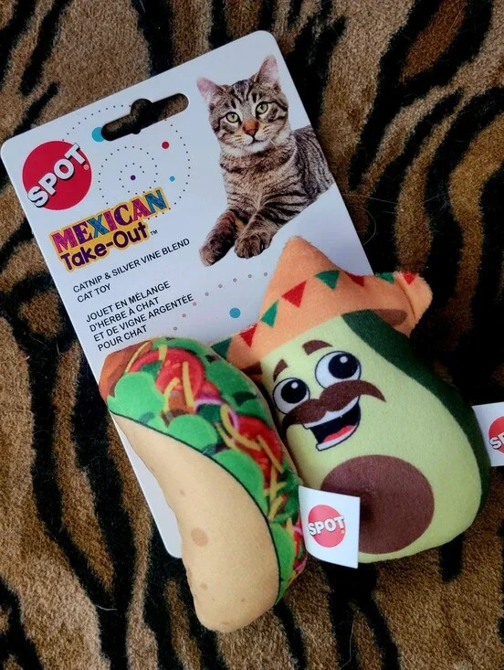 Spot Cat Mexican Take-Out Catnip Toy  Various Styles New Ea.