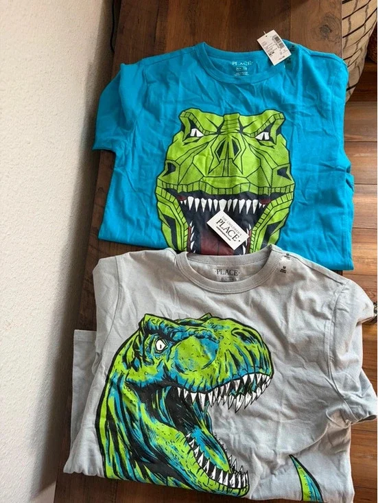 Bundle of 2 NWT The Children's Place Dino Tshirts size M boys.