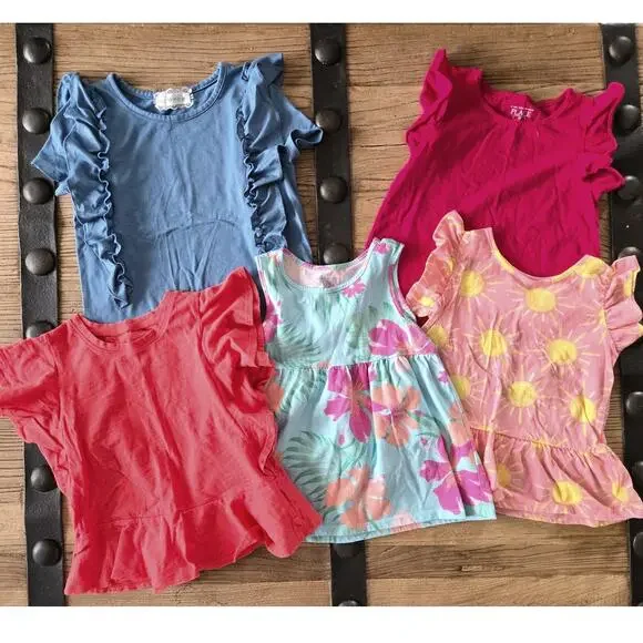 Children's Place Spring Summer Short Sleeve Top Bundle sz 5T