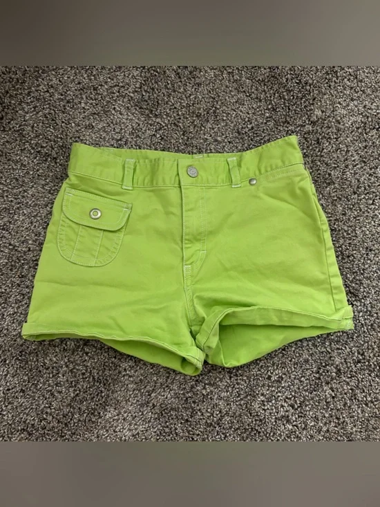 The Children's Place Bright Lime Green Stretch Jean Shorts