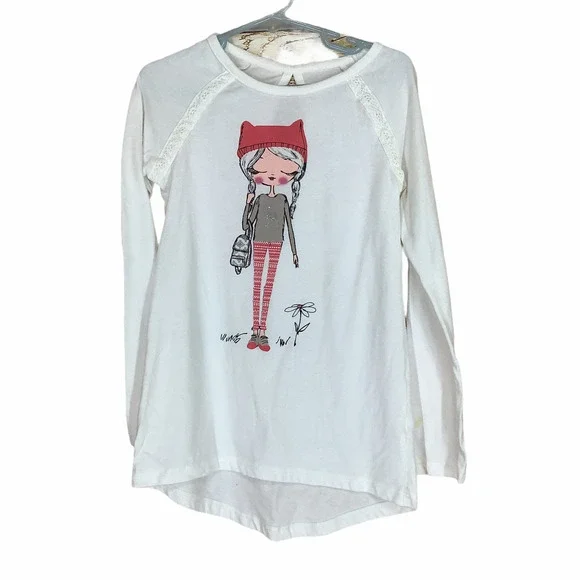 The Children’s Place White Graphic T-Shirt 5/6