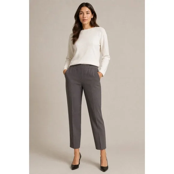 Aritzia Wilfred Darontal Pants Women Size 0 Gray Tapered Pull On Trousers