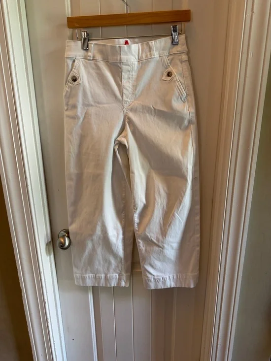 Spanx wide leg cropped jeans