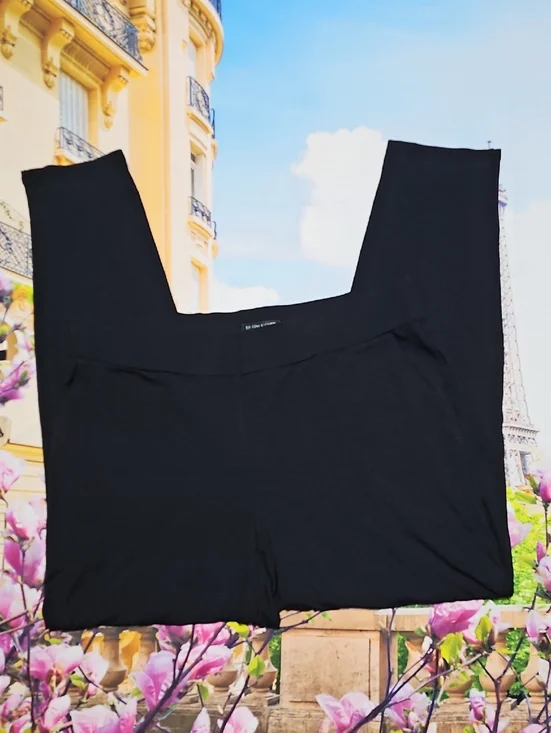 Eileen Fisher Black Skinny Pull-on Pants Size Medium