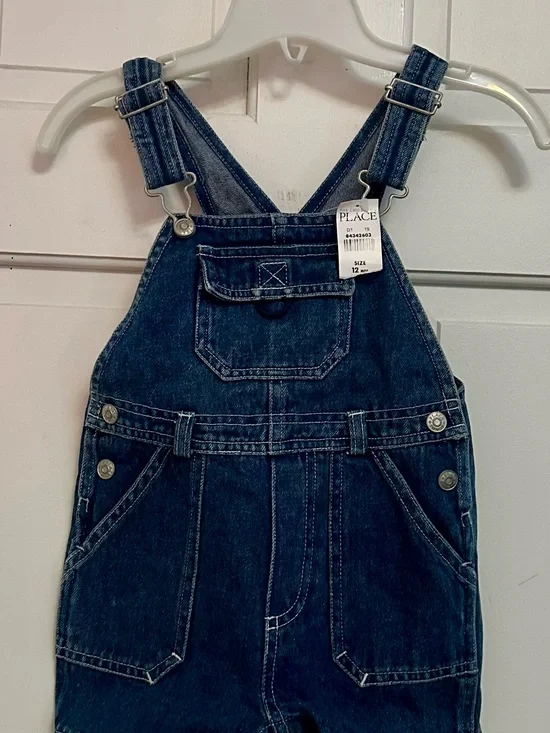 The Children's Place Indigo Denim Overalls - Kids Bottoms