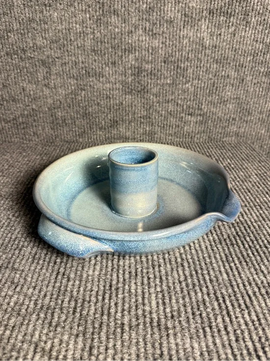 Vintage Tumbleweed Style Pottery Ceramic Upright Chicken Roaster / Cooker Tray