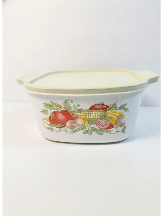 Corning Ware A-3-B Garden Harvest Casserole Baking Dish 3 Liter w/PYREX LID