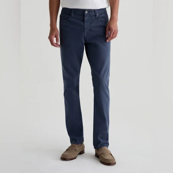 AG Adriano Goldschmied The Graduate Tailored Leg Pants - Navy Blue