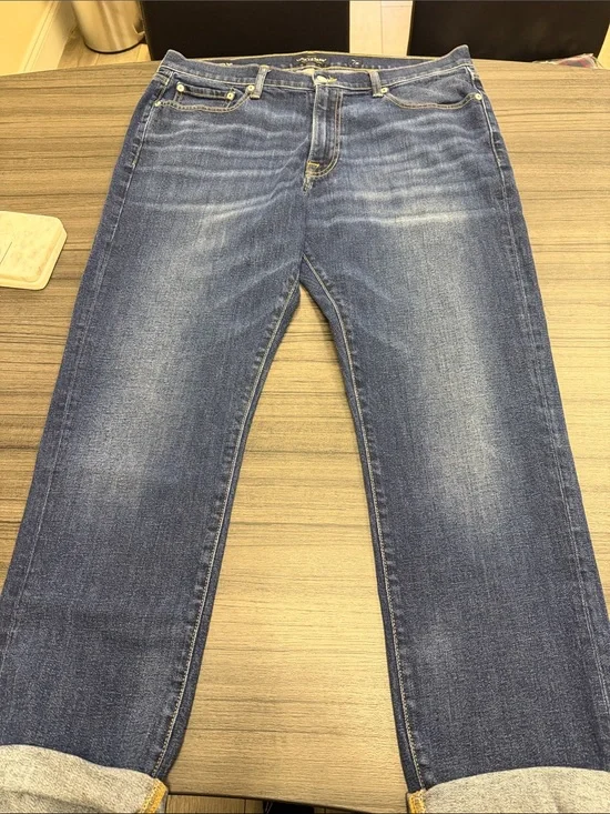 Men's Blue Denim Jeans - Classic Straight Fit