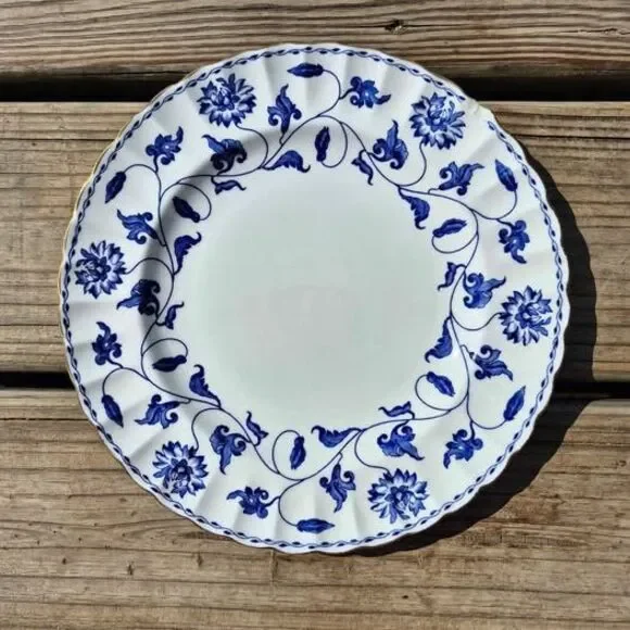 Antique Spode Blue Colonel (Gold Rim) 8