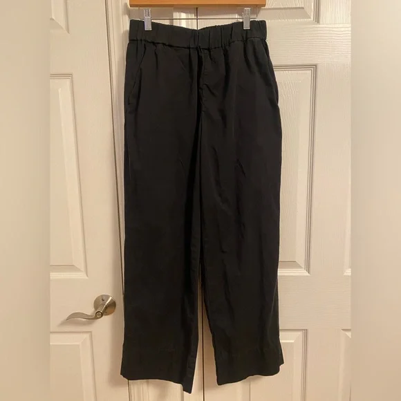 Everlane Black Wide Leg Cropped Pants