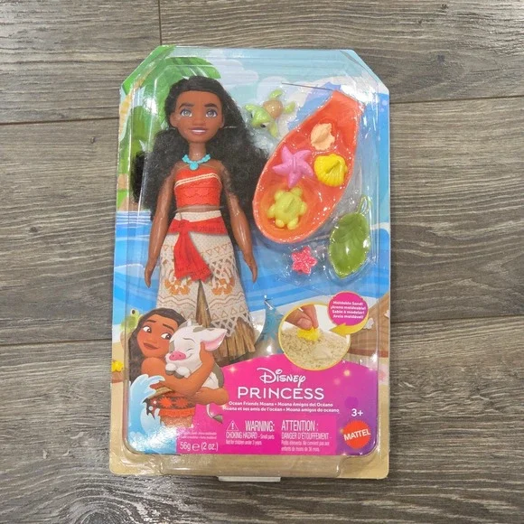 Mattel Disney Princess Ocean Friends Moana Doll Set New Moldable Sensory Sand