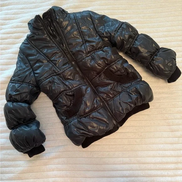 Children’s Place Shiny Black Kids Puffer Jacket