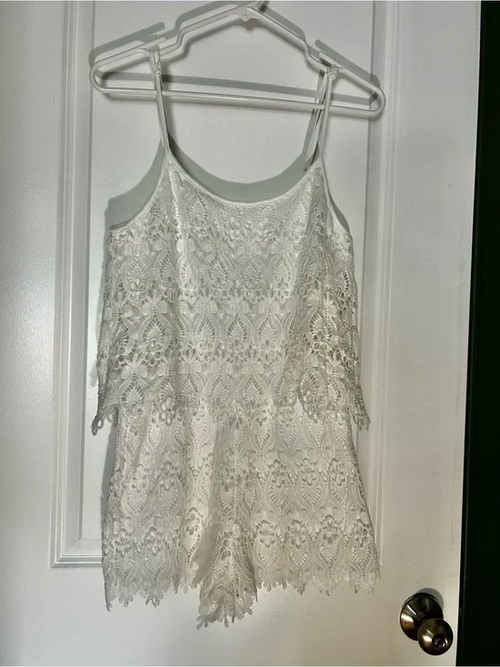 White Lace Romper
