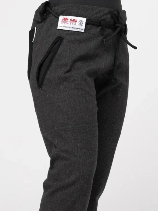 JIU JITSU ORIGINALS Women's Casual Gi Pants - Dark Marl Grey 93 Brand