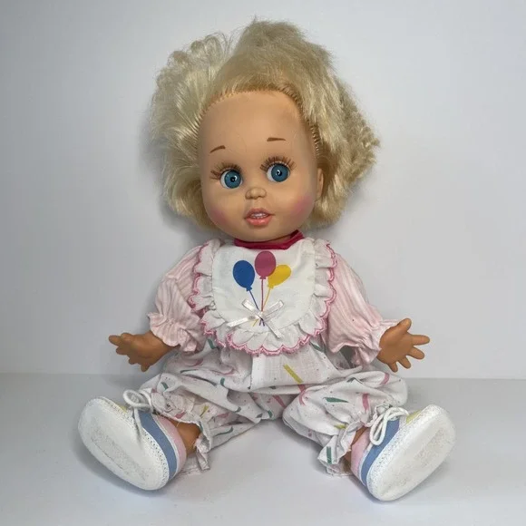 Vintage 1990 Galoob Baby Face So Innocent Cynthia #7 Doll Blue Eyes Blonde Hair