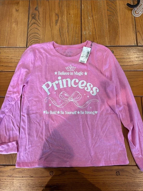The Children's Place Pink 'Believe in Magic Princess' Long Sleeve Tee