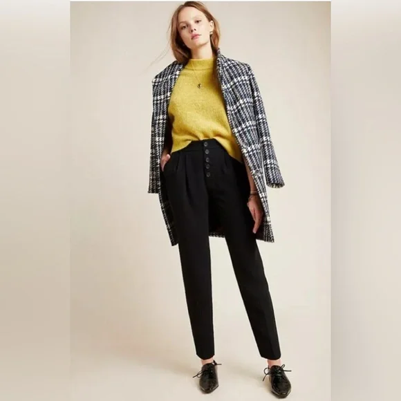 Anthropologie Sasha Button Fly Tapered Trousers