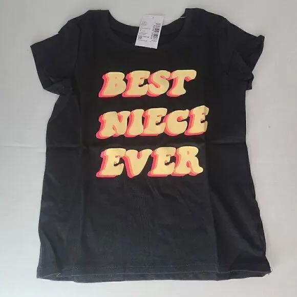 3T Best Niece Ever Tee Toddler Girl Family Glitter