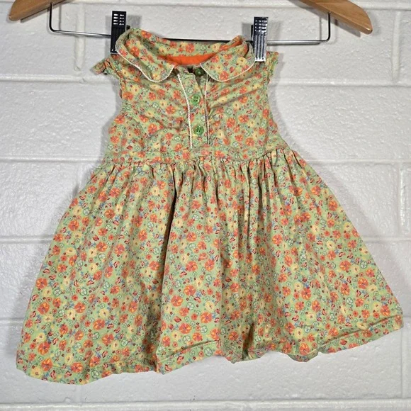 The‎ Childrens Place Micro Floral Dress Baby Girl 12M Peter Pan Collar Easter