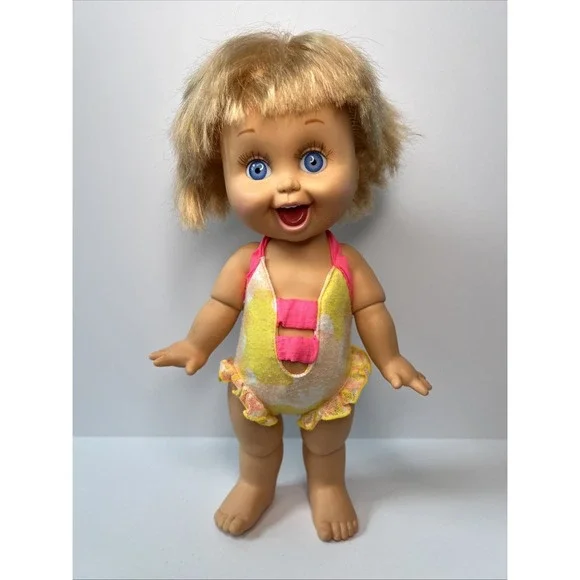 Vintage 1990 Galoob Baby Face So Playful Penny #10 Swimsuit Blue Eyes