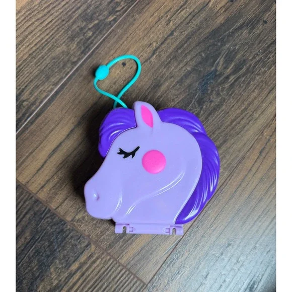 Polly Pocket Jumpin Style Pony Compact Horse Micro Playset Purple GPM54