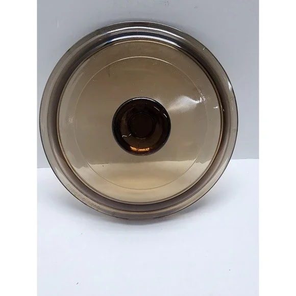 PYREX‎ P81-C Amber GLASS CASSEROLE LID For 1 PT/1QT Round