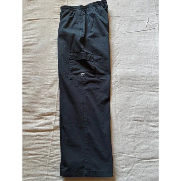 Gymshark Black Cotton Cargo Pants