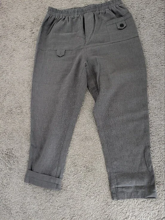 Grey Linen Pants Size M