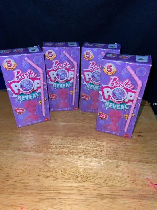 Barbie Pop Reveal Party Favors - Purple Pack (Set of 4)