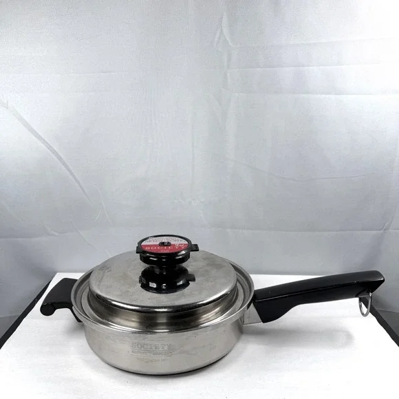 Society Sensi-Tone Cookware Sauce Pan Pot USA Made With Lid T304S-I