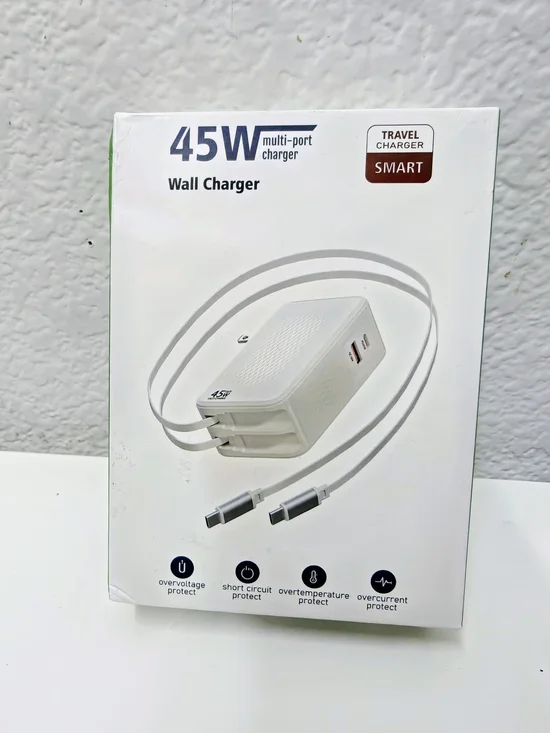 45W Multi-Port Wall Charger - White