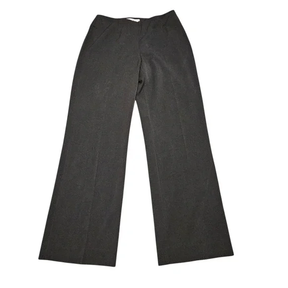 TravelSmith Pants Womens PETITE Sz 4P Wide-Leg Side Zip Minimalist Career Black