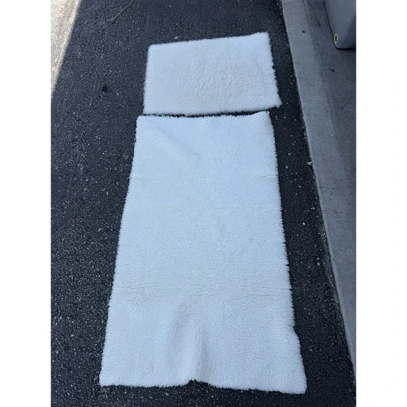 Vintage Aloe‎ Medical Airloom Bed Pad Set of 2 Faux Sheepskin Plush White