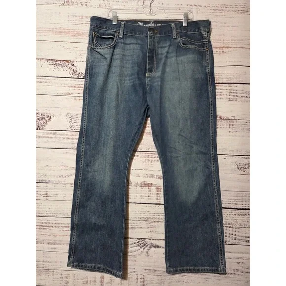 Wrangler Retro Relaxed Bootcut Jeans Mens 38x30 Medium Wash Denim Western