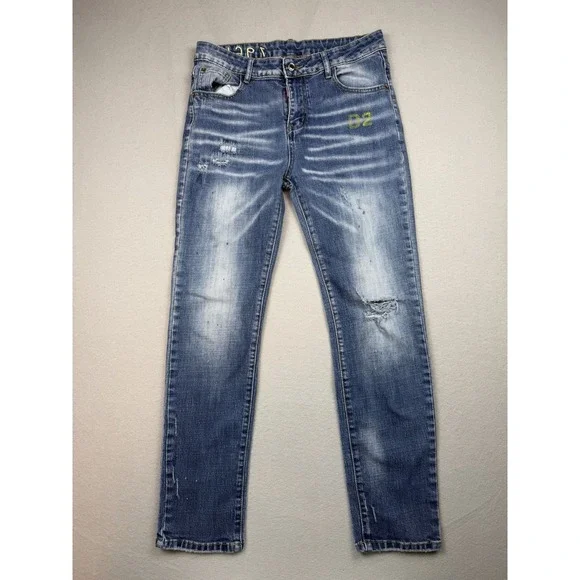 Dsquared2 Jeans 50 Mens Distressed Made In Italy Designer Denim