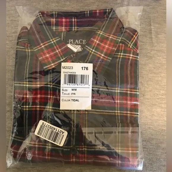 NWT - Children’s Place Boys Button Down Plaid Shirt