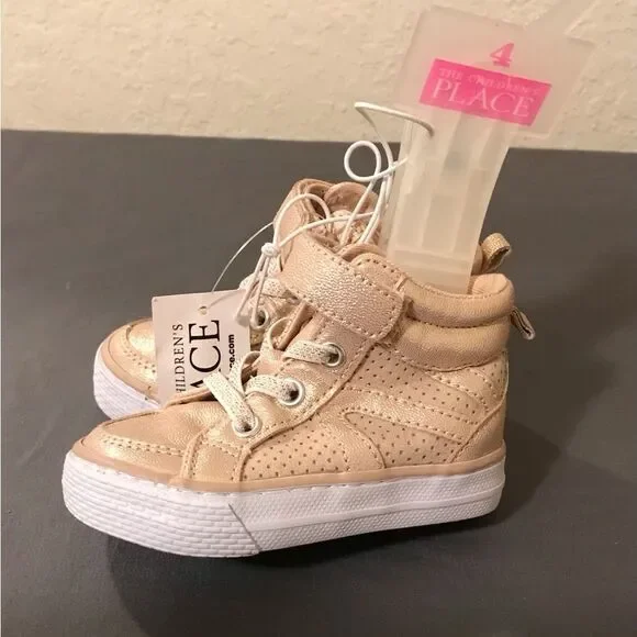 NEW - Toddler Girls Metallic High Top Sneakers
