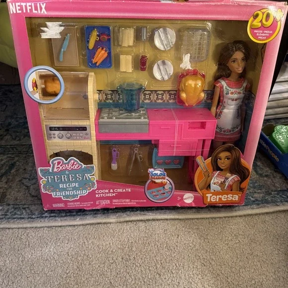 Brand New Barbie and Teresa Recipe for Friendship Doll Cook Create Kitchen 20 Pc