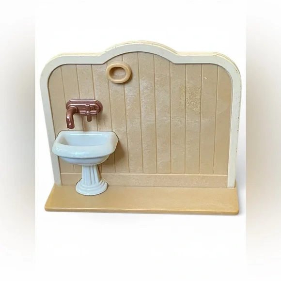 Sylvanian Families Calico Critters Dollhouse Bathroom Sink Wall Vanity‎ Replace