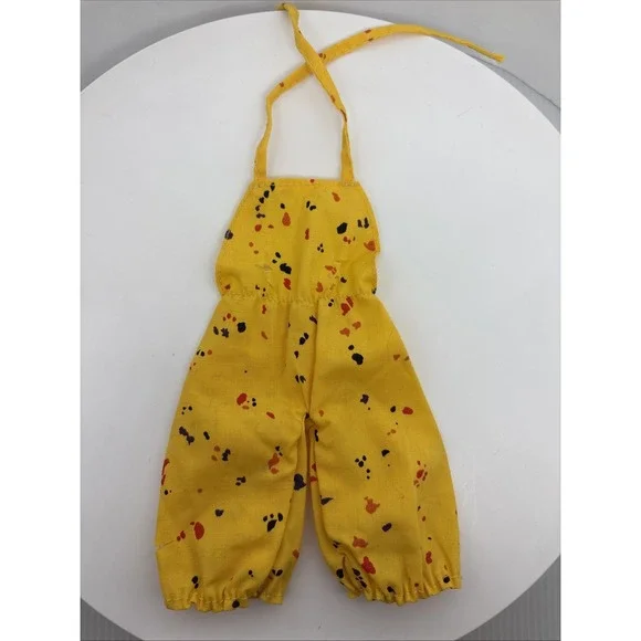 Vintage 1978‎ Barbie Fashion Collectibles #3686 Yellow Romper Jumper *read