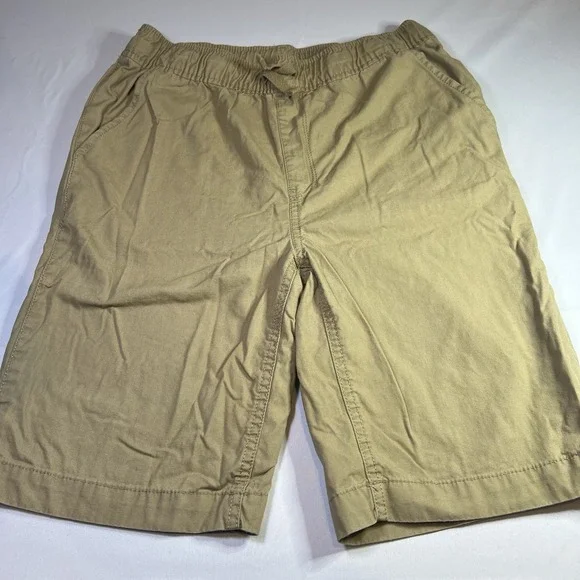 CHILDREN'S PLACE BOYS SIZE 14 KHAKI‎ CARGO UNIFORM SHORTS ADJUSTABLE WAIST