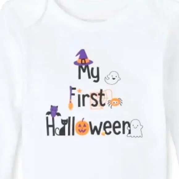 0-3 Months First Halloween bodysuit unisex baby