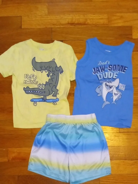 boys 3t drifit shorts , and 2 shirts