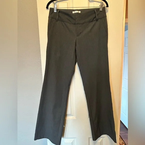 Old Navy Stretch Wide Leg Business Casual Career Dress Pant Trouser Gray Size 4