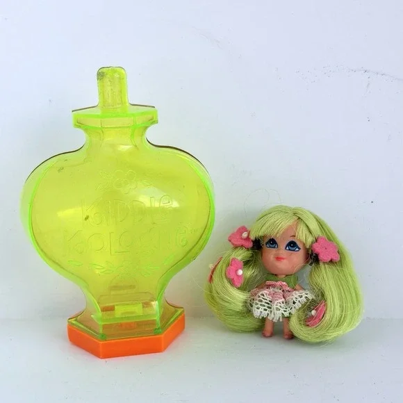 Vintage Mattel Liddle Kiddles‎ Kologne Doll APPLE BLOSSOM & BOTTLE *Missing Top*