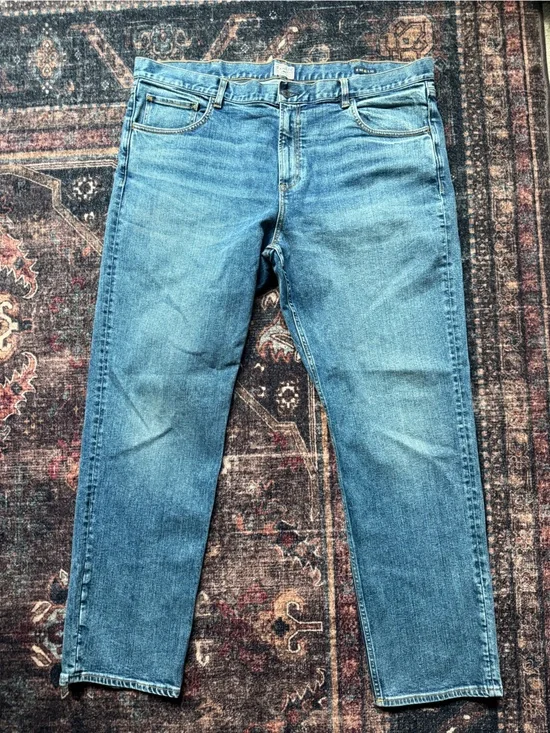 Faherty Light Blue Men’s Jeans Organic Cotton Slim Straight