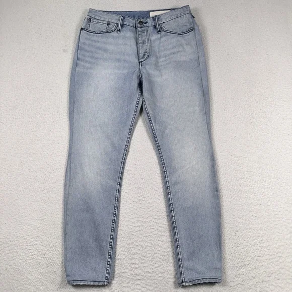 Rag & Bone Fit 1 Skinny Jeans Men 34x32 (30x27) Light Wash Stretch Button Fly‎